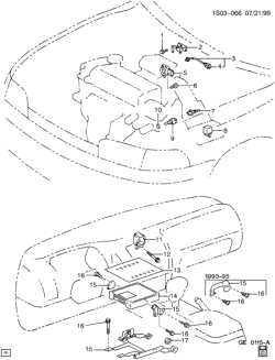 SISTEMA DE COMBUSTIBLE - ESCAPE - EMISIÓN EVAPORACIÓN Chevrolet Prizm 1993-1997 S FUEL INJECTION SYSTEM PART 2 (1.6-6)(1.8-8)(L01,LV6)