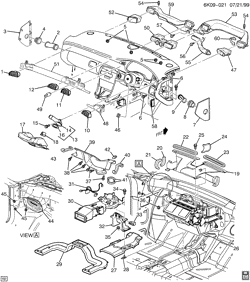КРЕПЛЕНИЕ КУЗОВА-КОНДИЦИОНЕР-АУДИОСИСТЕМА Cadillac Deville 1998-2003 KS,KY AIR DISTRIBUTION SYSTEM (EXPORT)(RHD)