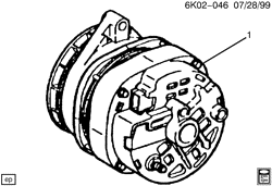STARTER-GENERATOR-IGNITION-ELECTRICAL-LAMPS Cadillac Hearse/Limousine 1999-1999 KD GENERATOR ASM (K98)