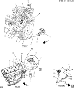 FUEL SYSTEM-EXHAUST-EMISSION SYSTEM Cadillac Hearse/Limousine 2000-2000 K A.I.R. PUMP & RELATED PARTS PART 1 (NC1)