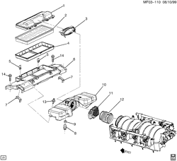 FUEL SYSTEM-EXHAUST-EMISSION SYSTEM Pontiac Firebird 1998-2002 F AIR INTAKE SYSTEM (LS1/5.7G)
