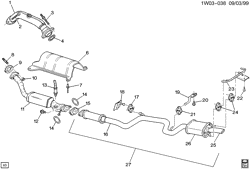 FUEL SYSTEM-EXHAUST-EMISSION SYSTEM Chevrolet Monte Carlo 2000-2002 W19 EXHAUST SYSTEM