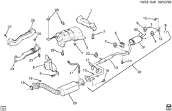 FUEL SYSTEM-EXHAUST-EMISSION SYSTEM Chevrolet Monte Carlo 2000-2001 W69 EXHAUST SYSTEM (LG8/3.1J)