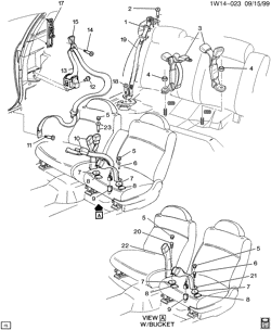 INTERIOR TRIM-FRONT SEAT TRIM-SEAT BELTS Chevrolet Lumina 1995-1999 W69 SEAT BELTS