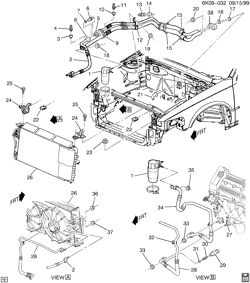 BODY MOUNTING-AIR CONDITIONING-AUDIO/ENTERTAINMENT Cadillac Seville 1998-2004 KS,KY A/C REFRIGERATION SYSTEM (LHD)