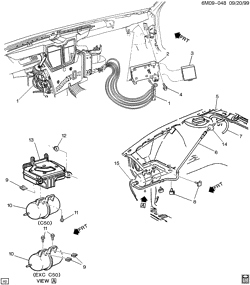 BODY MOUNTING-AIR CONDITIONING-AUDIO/ENTERTAINMENT Cadillac Seville 1995-1996 EK A/C VACUUM HOSE SYSTEM