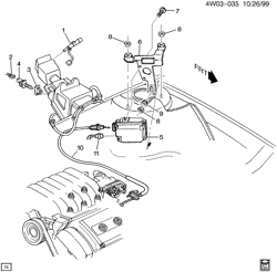 FUEL SYSTEM-EXHAUST-EMISSION SYSTEM Buick Regal 2000-2004 W CRUISE CONTROL-V6(LG8/3.1J)