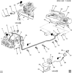 FUEL SYSTEM-EXHAUST-EMISSION SYSTEM Cadillac Deville 2000-2004 KS,KY FUEL SUPPLY SYSTEM