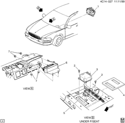 INTERIOR TRIM-FRONT SEAT TRIM-SEAT BELTS Buick Park Avenue 1997-1999 C INFLATABLE RESTRAINT SYSTEM
