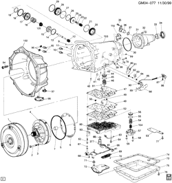 АВТОМАТИЧЕСКАЯ КОРОБКА ПЕРЕДАЧ Chevrolet Camaro 1998-2002 F AUTOMATIC TRANSMISSION (M30) PART 1 (4L60E) CASE & RELATED PARTS/PARK LOCK LINKAGE