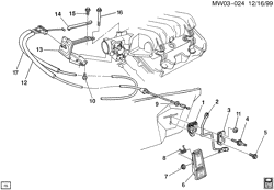 FUEL SYSTEM-EXHAUST-EMISSION SYSTEM Pontiac Grand Prix 1992-1995 W ACCELERATOR CONTROL-V6 (LQ1/3.4X)