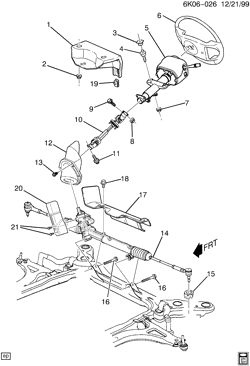 FRONT SUSPENSION-STEERING Cadillac Hearse/Limousine 1999-2003 KS,KY STEERING SYSTEM & RELATED PARTS (EXPORT)(RHD)
