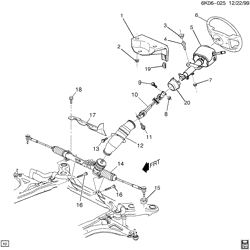 FRONT SUSPENSION-STEERING Cadillac Deville 1999-2004 KS,KY STEERING SYSTEM & RELATED PARTS (LHD)