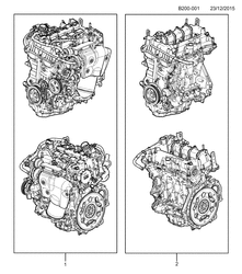 4-CYLINDER ENGINE Chevrolet Cruze (Ano Modelo 2017) 2016-2017 BY,BZ68-69 ENGINE ASM & PARTIAL ENGINE