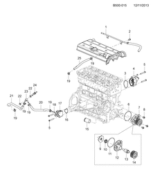MOTOR 6 CILINDROS Chevrolet Colorado (Thailand) Crew CAB /2WD /4WD 2013-2014 2L03-43 ENGINE ASM-2.4L L4 (THERMOSTAT, WATER PUMP & RELATED PARTS)(LE6)