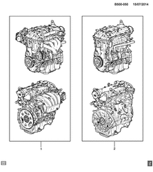 MOTEUR 6 CYLINDRES Chevrolet S10 - Crew Cab (New Model) 2015-2017 2L03-43 ENGINE ASM & PARTIAL ENGINE (LCV)