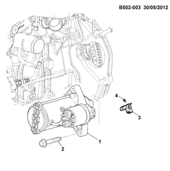 ЭЛЕКТРОПРОВОДКА ШАССИ - ЛАМПЫ Chevrolet TrailBlazer (31UX - LAAM) 2013-2017 2S06 STARTER MOTOR (LFX/LY7/3.6L GAS)(LFX,LY7)