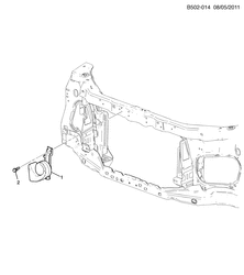 CHASSIS WIRING-LAMPS Chevrolet S10 - Regular Cab (New Model) 2012-2017 2L03-43 HORN