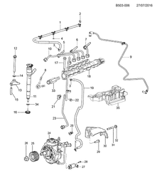 FUEL-EXHAUST-CARBURETION Chevrolet S10 - Crew Cab (New Model) 2014-2017 2L,2S03-06-43 FUEL INJECTION SYSTEM (LWN)