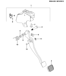AUXILIARY TRANSMISSION Chevrolet Colorado (Thailand) Crew CAB /2WD /4WD 2012-2017 2L,2S03-06-43-53 BRAKE PEDAL