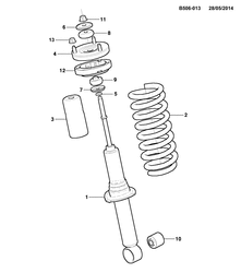FRONT SUSPENSION-STEERING Chevrolet Colorado (Thailand) Ext CAB / 2WD / 4 WD 2012-2016 2L,2S03-43-53 SUSPENSION/FRONT (ABSORBER/SPRING & COMPONENTS)