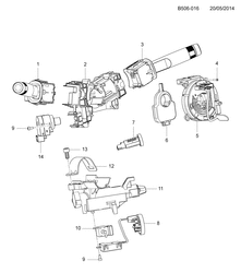 FRONT SUSPENSION-STEERING Chevrolet Colorado (Thailand) Ext CAB / 2WD / 4 WD 2012-2017 2L,2S03-06-43-53 STEERING COLUMN (LHD)