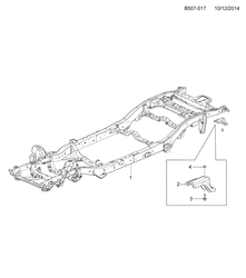 РАМЫ-ПРУЖИНЫ - АМОРТИЗАТОРЫ - БАМПЕРЫ Chevrolet TrailBlazer (31UX - LAAM) 2013-2017 2S06 FRAME (FE1)