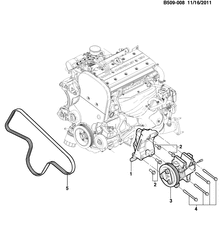 BODY MOUNTING-AIR CONDITIONING-INSTRUMENT CLUSTER Chevrolet Colorado (Thailand) Crew CAB /2WD /4WD 2013-2014 2L03-43 A/C COMPRESSOR ASM (LE6/2.4L GAS)(LE6)