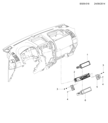 КРЕПЛЕНИЕ КУЗОВА-КОНДИЦИОНЕР-КОМБИНАЦИЯ ПРИБОРОВ Chevrolet S10 - Regular Cab (New Model) 2012-2017 2L03-43 RADIO ASM (UL5,UGP)