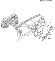 BODY MOUNTING-AIR CONDITIONING-INSTRUMENT CLUSTER Chevrolet Trailblazer (RYG) 2013-2016 2S06 A/C & HEATER CONTROL ASM (C60,C49)