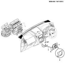 BODY MOUNTING-AIR CONDITIONING-INSTRUMENT CLUSTER Chevrolet Trailblazer (RYG) 2013-2016 2S06 A/C & HEATER CONTROL ASM (C68,C49)