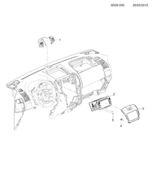 FIXAÇÃO CARROCERIA-AR-CONDICIONADO-PAINEL DE INSTRUMENTOS Chevrolet TrailBlazer (31UX - LAAM) 2014-2016 2L,2S RADIO ASM (UCY)