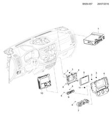 BODY MOUNTING-AIR CONDITIONING-INSTRUMENT CLUSTER Chevrolet TrailBlazer (31UX - LAAM) 2017-2017 2L,2S06-43 RADIO ASM (IOB)