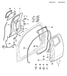 WINDSHIELD-WIPER-MIRRORS-INSTRUMENT PANEL-CONSOLE-DOORS Chevrolet Colorado (Thailand) Ext CAB / 2WD / 4 WD 2012-2017 2L53 DOOR HARDWARE/REAR (PART 1)(EXT CAB)