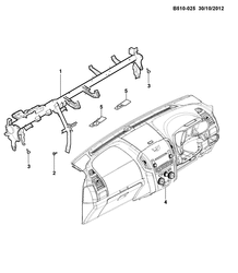 WINDSHIELD-WIPER-MIRRORS-INSTRUMENT PANEL-CONSOLE-DOORS Chevrolet Colorado (Thailand) Ext CAB / 2WD / 4 WD 2012-2016 2L,2S03-43-53 INSTRUMENT PANEL (PART 3)(RHD)