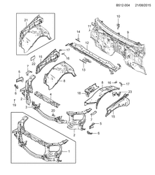 BODY MOLDINGS-SHEET METAL-REAR COMPARTMENT HARDWARE-ROOF HARDWARE Chevrolet Colorado (Thailand) Ext CAB / 2WD / 4 WD 2012-2017 2L,2S03-06-43-53 SHEET METAL/BODY COWL & ENGINE COMPARTMENT