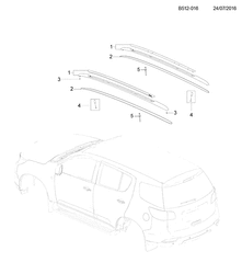 BODY MOLDINGS-SHEET METAL-REAR COMPARTMENT HARDWARE-ROOF HARDWARE Chevrolet TrailBlazer (31UX - Thailand) 2013-2017 2S06 ROOF RACK