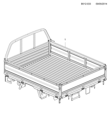 BODY MOLDINGS-SHEET METAL-REAR COMPARTMENT HARDWARE-ROOF HARDWARE Chevrolet Colorado (Thailand) Reg CAB /2WD /4WD 2013-2017 2S03 SHEET METAL/BODY (PICKUP BOX)(CREW CAB)
