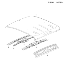 BODY MOLDINGS-SHEET METAL-REAR COMPARTMENT HARDWARE-ROOF HARDWARE Chevrolet Colorado (Thailand) Ext CAB / 2WD / 4 WD 2017-2017 2L53 SHEET METAL/BODY ROOF (EXT CAB