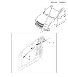 GARNITURE INT. SIÈGE AV.- CEINTURES DE SÉCURITÉ Chevrolet S10 - Regular Cab (New Model) 2012-2017 2L03 INFLATABLE RESTRAINT SYSTEM ROOF