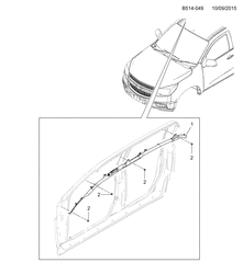 GARNITURE INT. SIÈGE AV.- CEINTURES DE SÉCURITÉ Chevrolet S10 - Crew Cab (New Model) 2012-2017 2L43 INFLATABLE RESTRAINT SYSTEM ROOF