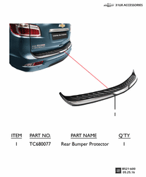 ДОПОЛНИТЕЛЬНОЕ ОБОРУДОВАНИЕ Chevrolet Trailblazer (RYG) 2013-2016 2S06 PROTECTOR PKG/REAR BUMPER FASCIA