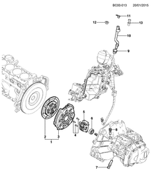 4-CYLINDER ENGINE Chevrolet Agile 2013-2017 CH,CI48 CLUTCH CYLINDERS/HYDRAULIC