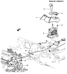 5-СКОРОСТНАЯ МЕХАНИЧЕСКАЯ КОРОБКА ПЕРЕДАЧ Chevrolet Prisma 2014-2014 JE69 SHIFT CONTROL/AUTOMATIC TRANSMISSION
