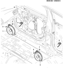 КРЕПЛЕНИЕ КУЗОВА-КОНДИЦИОНЕР-КОМБИНАЦИЯ ПРИБОРОВ Chevrolet Onix 2013-2017 JE48-69 AUDIO SYSTEM/SPEAKERS