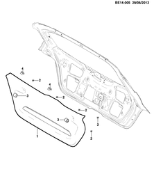 BODY MOLDINGS-SHEET METAL-REAR COMPARTMENT HARDWARE-ROOF HARDWARE Chevrolet Onix 2013-2017 JE,JF48 REAR COMPARTMENT HARDWARE & TRIM/LIFTGATE & LOWER FLOOR