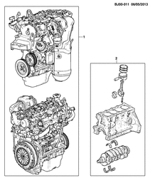 MOTEUR 4 CYLINDRES Chevrolet Spin 2013-2017 JP75 ENGINE ASM & PARTIAL ENGINE (LDV)