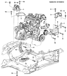 MOTOR 4 CILINDROS Chevrolet Cobalt 2013-2016 JP69 ENGINE & TRANSMISSION MOUNTING (LDV,MM3)
