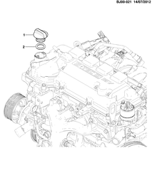 MOTEUR 4 CYLINDRES Chevrolet Cobalt 2013-2017 JX69 INTAKE MANIFOLD SHIELD/COVERS (L2C)