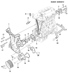 4-CYLINDER ENGINE Chevrolet Spin (Indonesia) 2014-2015 JK,JP75 ENGINE ASM-1.5L L4 PART 3 (L2B)